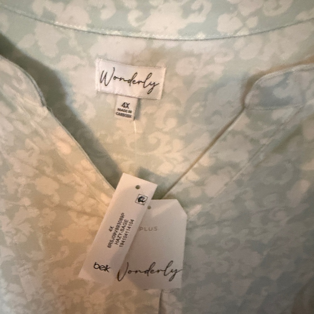 Women’s Wonderly Soft and Comfortable Mint Blouse. - Picture 3 of 7